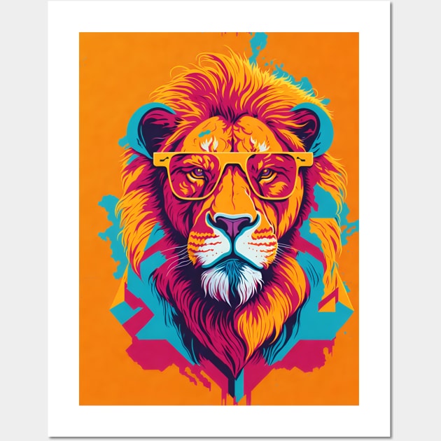 Cool Lion Art Wall Art by VisionDesigner